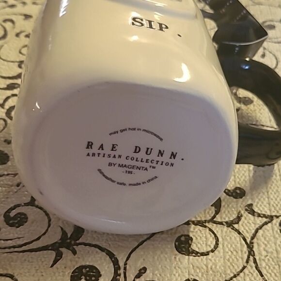 White Mug with Black Handle and Bow #2 - Picture 9 of 9